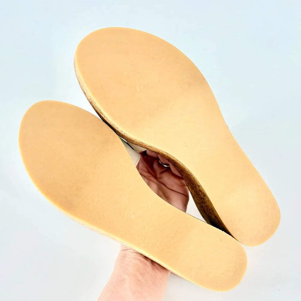 K Jacques St Tropez Kirielle Leather And Cork Wedge Slides
